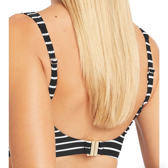 Sea Level Tie Front Bikini Top Size 10 - Picture 3 of 11